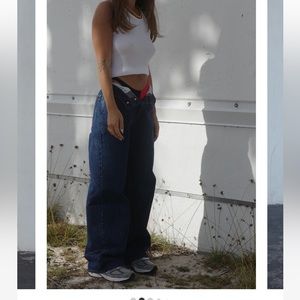 NWT 1993 Blue Denim Baggy Leg. Size 30